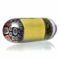 Shop Steve H Glass - Artist Series Pillar - Blue & Orange Mandala - CFL Pastel Serum in australian