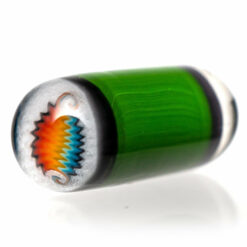 Shop Steve H Glass - Artist Series Pillar - Rainbow Wag - Forest Green in australian