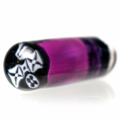 Shop Steve H Glass - Artist Series Pillar - Black & White Monogram - Amethyst in australian