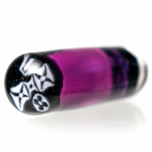 Shop Steve H Glass - Artist Series Pillar - Black & White Monogram - Amethyst in australian