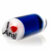 Shop Steve H Glass - Artist Series Pillar - I Love Anal - Cobalt in australian