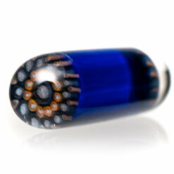 Shop Steve H Glass - Artist Series Pillar - Orange & Grey Mandala - Cobalt in australian