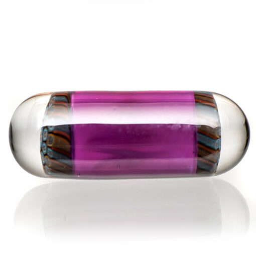Shop Steve H Glass - Artist Series Pillar - Blue & Orange Mandala - Amethyst in australian