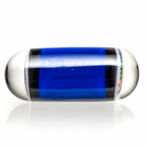 Shop Steve H Glass - Artist Series Pillar - Rainbow Wag - Cobalt in australian