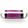 Shop Steve H Glass - Artist Series Pillar - Black & White Monogram - Amethyst in australian
