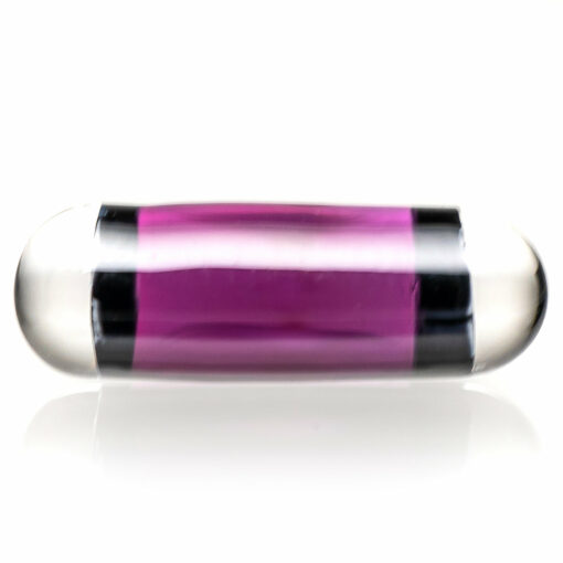 Shop Steve H Glass - Artist Series Pillar - Black & White Monogram - Amethyst in australian