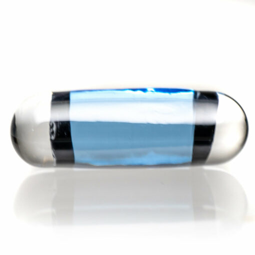 Shop Steve H Glass - Artist Series Pillar - Black & White Monogram - Blue Dream in australian