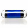 Shop Steve H Glass - Artist Series Pillar - Black & White Monogram - Cobalt in australian