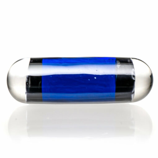 Shop Steve H Glass - Artist Series Pillar - Black & White Monogram - Cobalt in australian