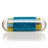 Shop Steve H Glass - Standard Series Pillar - Mushroom Dancing Bear - Blue Stardust in australian