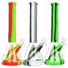 Shop Showerhead Pyramid Perc Striped Silicone & Glass Water Pipe in australian