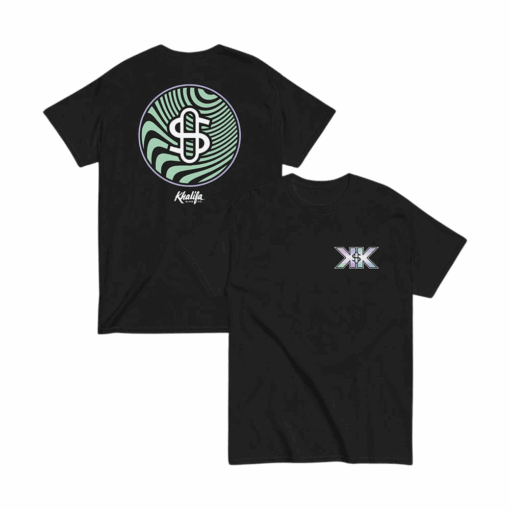 Shop Khalifa X Stündenglass "Violet Sky / Mints" T-Shirt in australian