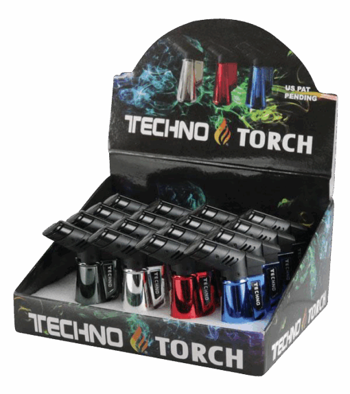 Shop Techno Torch Metallic Lighter - Bulk 16 Pack in australian
