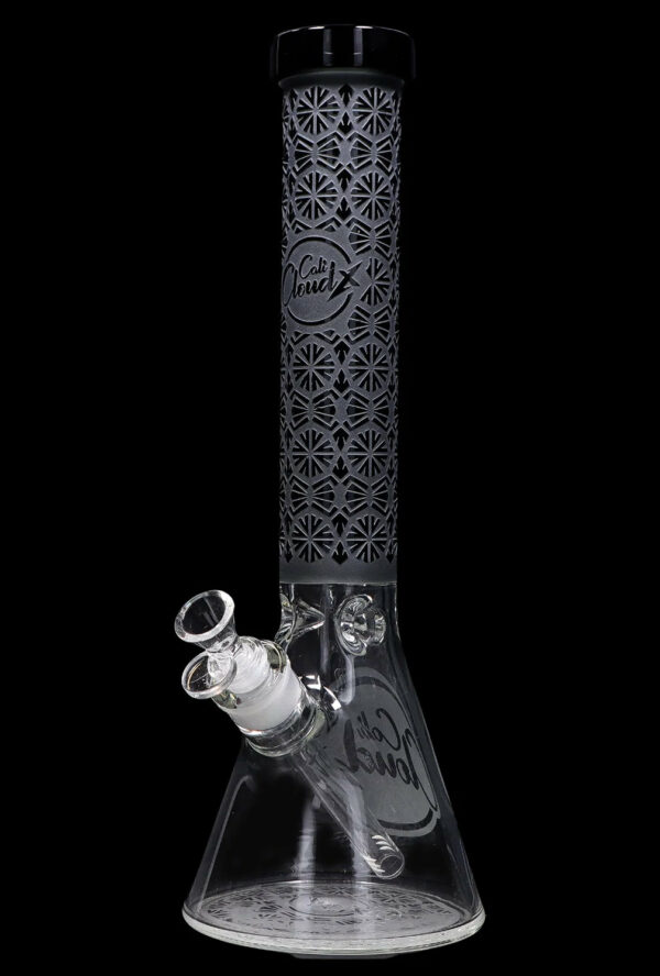 Shop Cloud Cali X 15-inch Engraved Thick Base Beaker Water Pipe in australian
