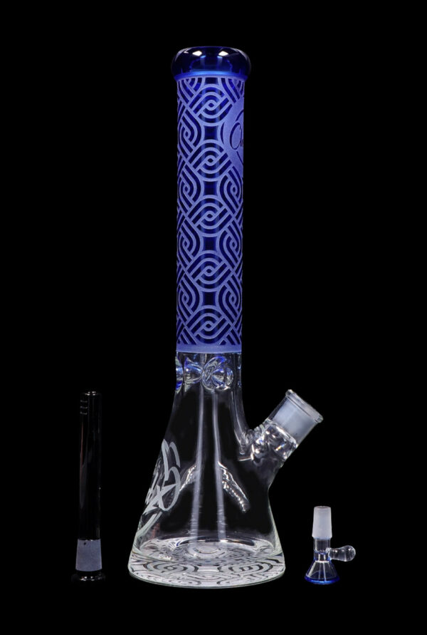 Shop Cloud Cali X 15-inch Engraved Thick Base Beaker Water Pipe in australian