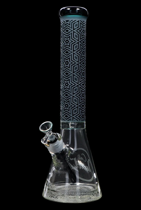 Shop Cloud Cali X 15-inch Engraved Thick Base Beaker Water Pipe in australian