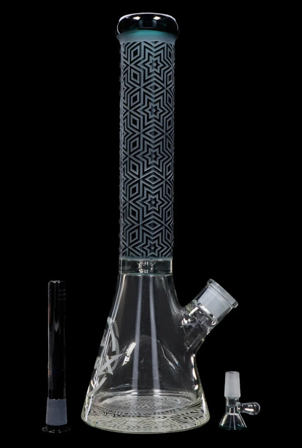 Shop Cloud Cali X 15-inch Engraved Thick Base Beaker Water Pipe in australian