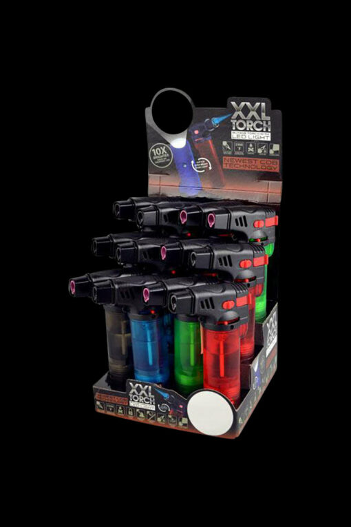 Shop XXL Torch Lighter With a LED Light - Bulk 12 Pack in australian