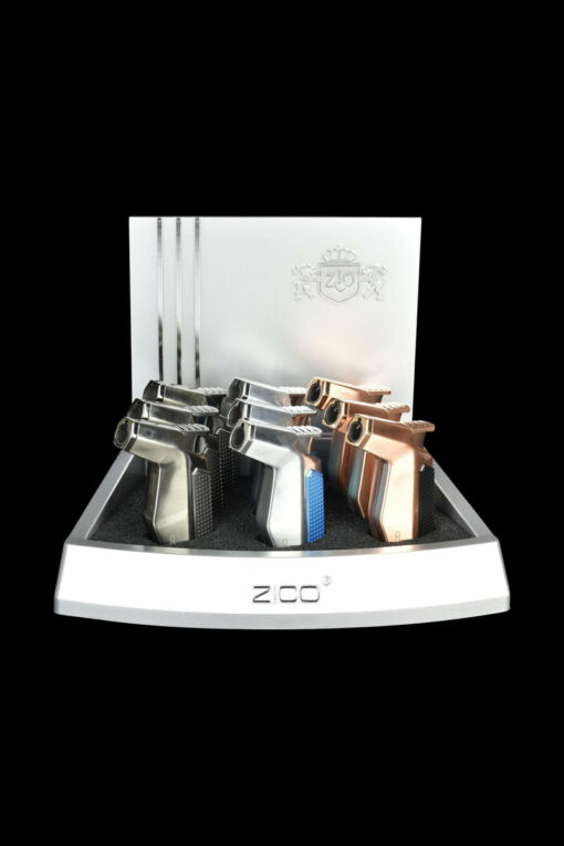 Shop Zico Single Flame Torch Metallic Lighter - 9 Pack in australian