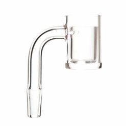 Shop Shooters - 25mm Flat Top Quartz Banger & Slitted Insert - 10mm Male 90º in australian