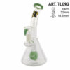 Shop 7" Cube Perc Green Glass Water Pipe in australian