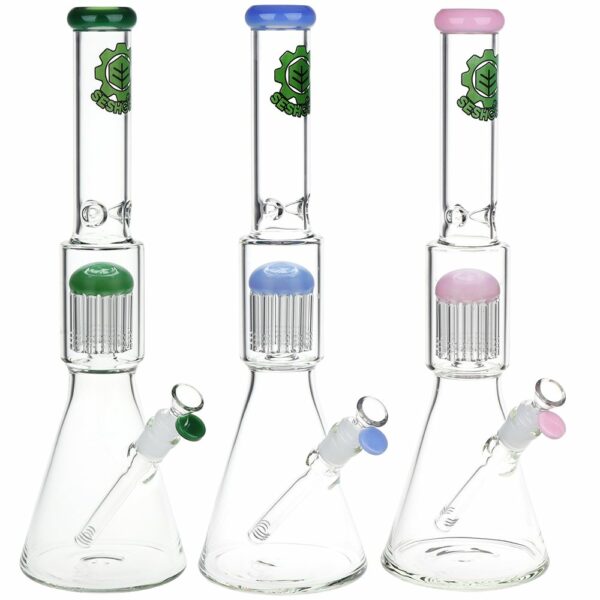 Shop Jellyfish Double Chamber Glass Beaker Water Pipe - 17" / 14mm F / Colors Vary in australian