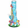 Shop Sneaky Skeleton And Watchful Fungi Glow In Dark Beaker Water Pipe-12.5