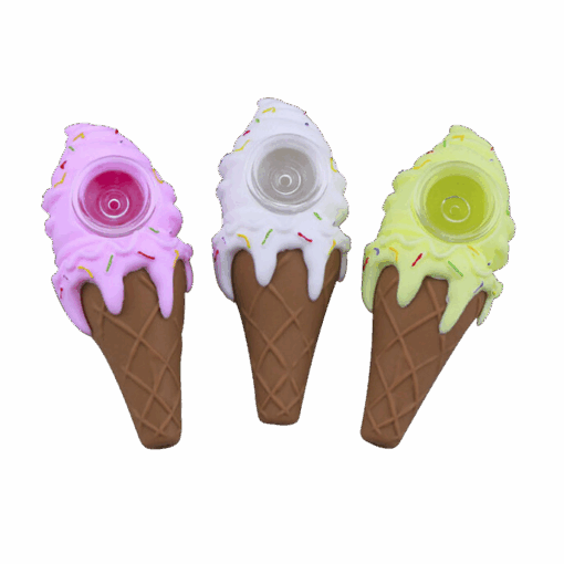 Shop Silicone Ice Cream Cone Hand Pipe in australian