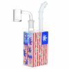 Shop Patriotic Leaf Juice Box Glass Dab Rig - 7.5" / 14mm F in australian