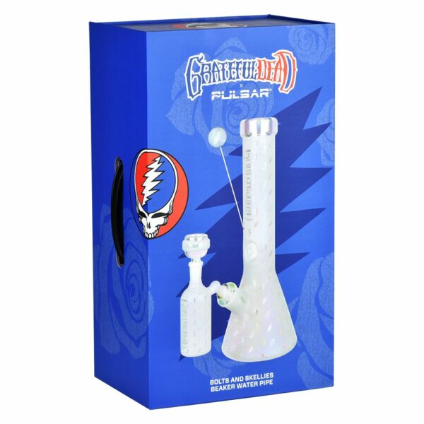 Shop Grateful Dead Bolts And Skellies Glass Beaker Water Pipe Set | 13.75" | 14mm F in australian
