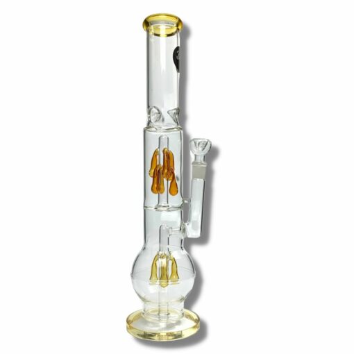 Shop Billy Mate Dual Chamber Tear Drop Perc Bong 46cm Amber in australian