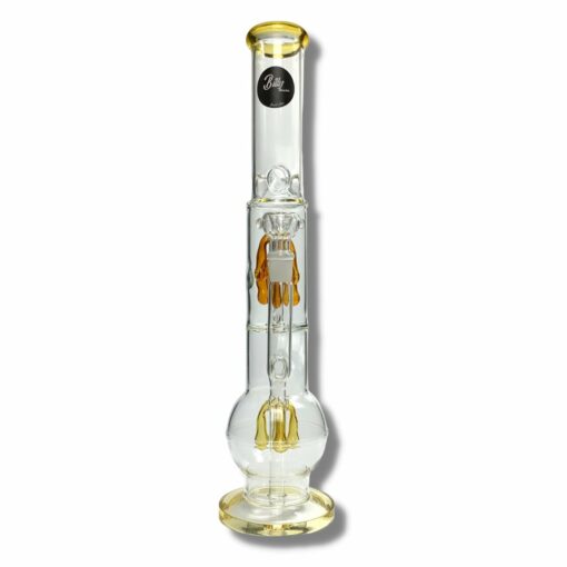 Shop Billy Mate Dual Chamber Tear Drop Perc Bong 46cm Amber in australian