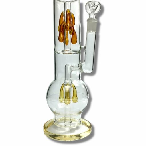 Shop Billy Mate Dual Chamber Tear Drop Perc Bong 46cm Amber in australian
