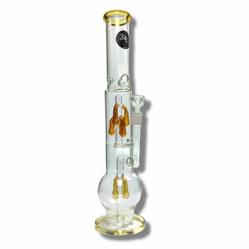 Shop Billy Mate Dual Chamber Tear Drop Perc Bong 46cm Amber in australian