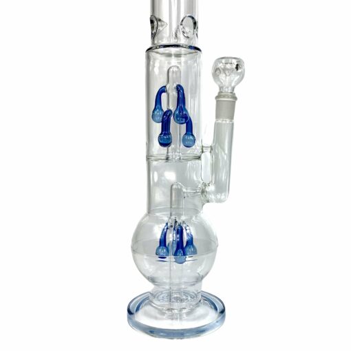 Shop Billy Mate Dual Chamber Tear Drop Perc Bong 46cm Blue in australian