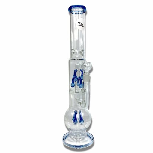 Shop Billy Mate Dual Chamber Tear Drop Perc Bong 46cm Blue in australian