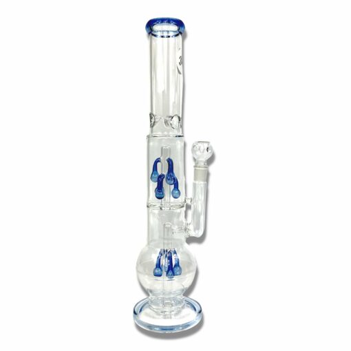 Shop Billy Mate Dual Chamber Tear Drop Perc Bong 46cm Blue in australian