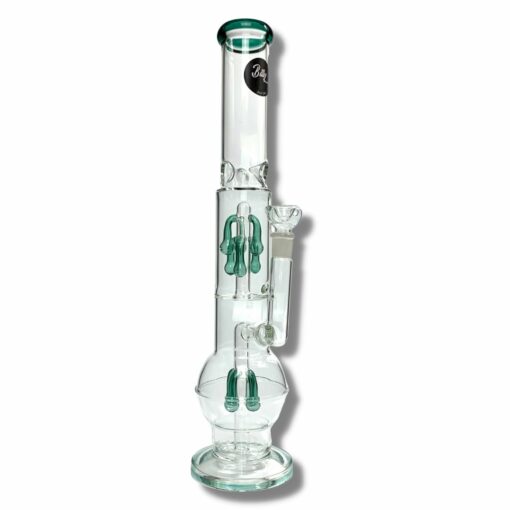 Shop Billy Mate Dual Chamber Tear Drop Perc Bong 46cm Green in australian
