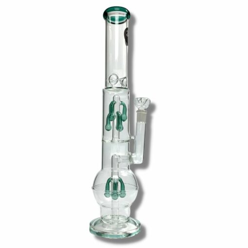Shop Billy Mate Dual Chamber Tear Drop Perc Bong 46cm Green in australian
