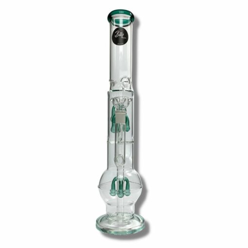 Shop Billy Mate Dual Chamber Tear Drop Perc Bong 46cm Green in australian