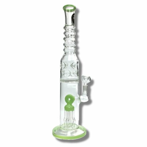 Shop Billy Mate Dual Jelly and Honeycomb Disc Perc Bong 43cm Green in australian