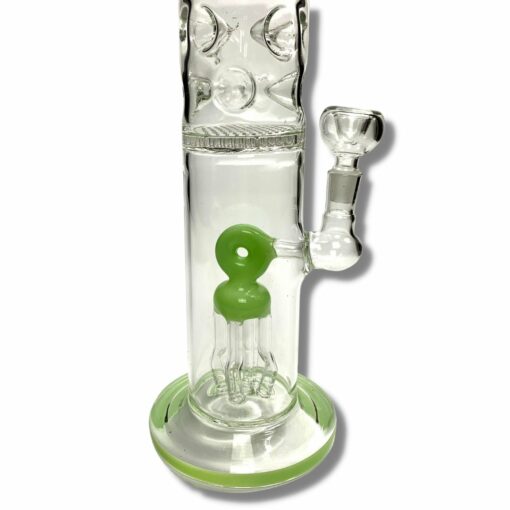 Shop Billy Mate Dual Jelly and Honeycomb Disc Perc Bong 43cm Green in australian