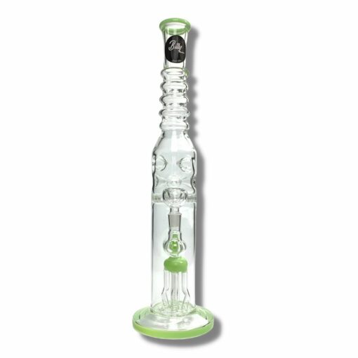 Shop Billy Mate Dual Jelly and Honeycomb Disc Perc Bong 43cm Green in australian
