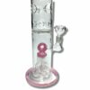 Shop Billy Mate Dual Jelly and Honeycomb Disc Perc Bong 43cm Pink in australian