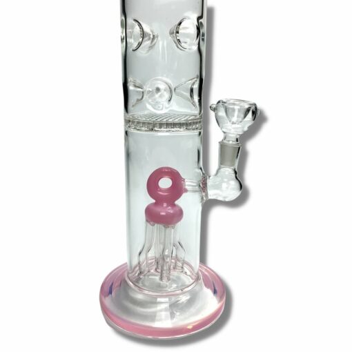 Shop Billy Mate Dual Jelly and Honeycomb Disc Perc Bong 43cm Pink in australian