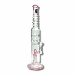 Shop Billy Mate Dual Jelly and Honeycomb Disc Perc Bong 43cm Pink in australian