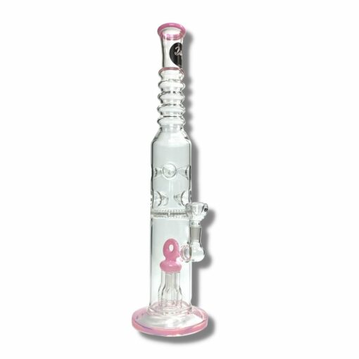 Shop Billy Mate Dual Jelly and Honeycomb Disc Perc Bong 43cm Pink in australian