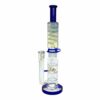 Shop Billy Mate Triple Honeycomb Perc Glycerine Cooled Bong 39cm Blue in australian