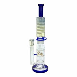 Shop Billy Mate Triple Honeycomb Perc Glycerine Cooled Bong 39cm Blue in australian