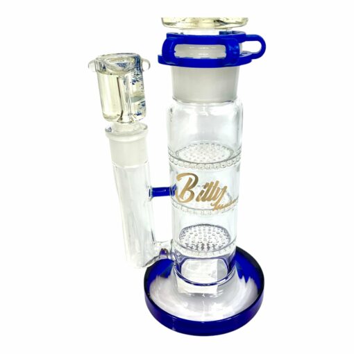 Shop Billy Mate Triple Honeycomb Perc Glycerine Cooled Bong 39cm Blue in australian